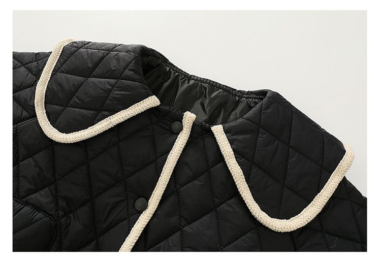 Παιδικό ζεστό κολάρο κούκλας με επένδυση από βαμβάκι για φθινόπωρο και χειμώνα, κοντό και ελαφρύ μπουφάν με επένδυση από βαμβάκι_voghion.com