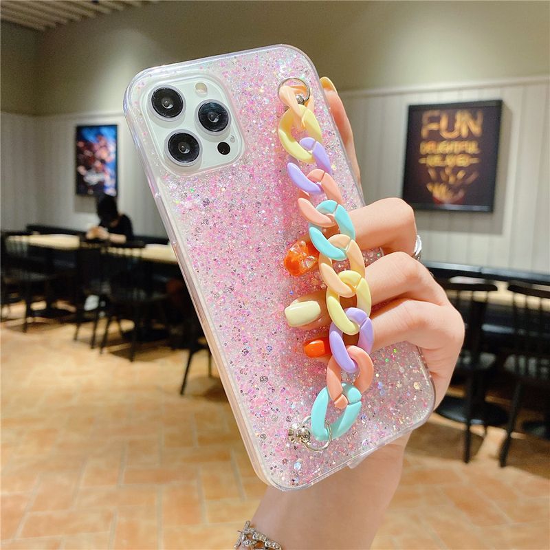 Kolorowa bransoletka z brokatem silikonowa obudowa do Xiaomi Redmi Note 13 12 10 9 8 Pro 13C 10C Mi 11 Lite 5G NE 11T POCO X5 X3_voghion.com