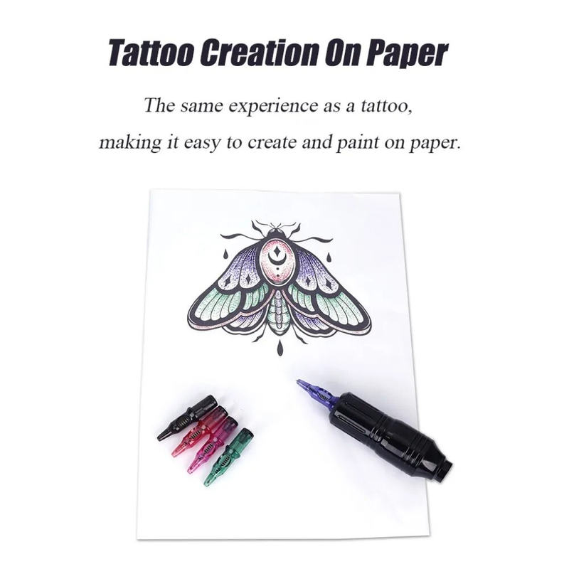 the Hottt of year 20pcs Integrated Ballpoint Pen Disposable 5 Colors Universal Tattoo Drawing Practice Cartrid 70% discount_voghion.com
