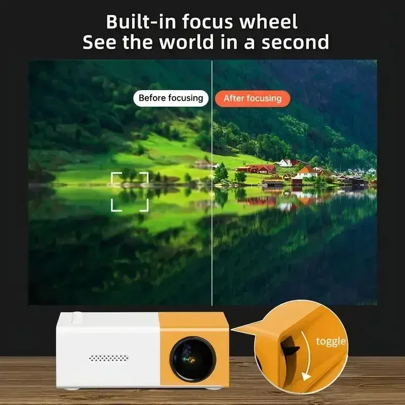 YG300 MINI projecteur capable Home cinéma Smart TV Laser projecteur 3D cinéma LED vidéoprojecteur pour 4k 1080P film Via HD_voghion.com