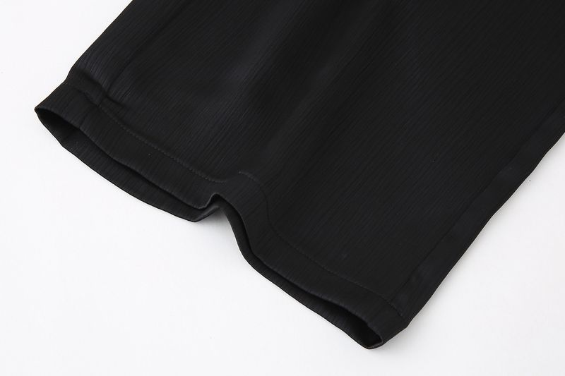 Roupas femininas estilo de rua com efeito amassado, blazer trespassado, calças com efeito amassado_voghion.com