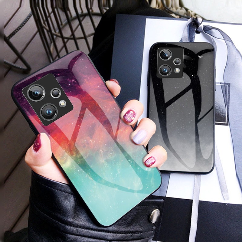 Realme 9 Pro Plus 8 Pro 7 6 Pro 5 3 9i Schutzhülle aus weichem Leder mit Starry Sky-Effekt, nicht reißbar_voghion.com