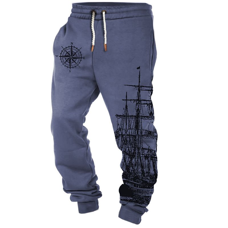 Premium Products New Autumn And Winter Men's Digital Printed Solid Color Pattern Men's Youth Casual Pants_voghion.com