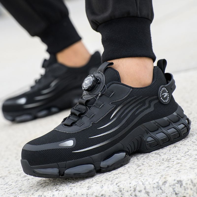 Zapatillas de deporte con punta de acero nuevas para hombre, botas protectoras indestructibles, antigolpes y antiperforación, zapatos de seguridad para el trabajo_voghion.com