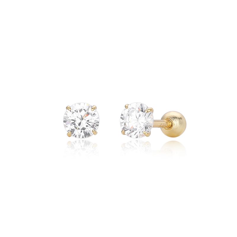 Gioielli da donna in argento sterling S925 con quattro griffe e orecchini a vite con zirconi, gioielli classici versatili, alla moda e semplici da donna_voghion.com