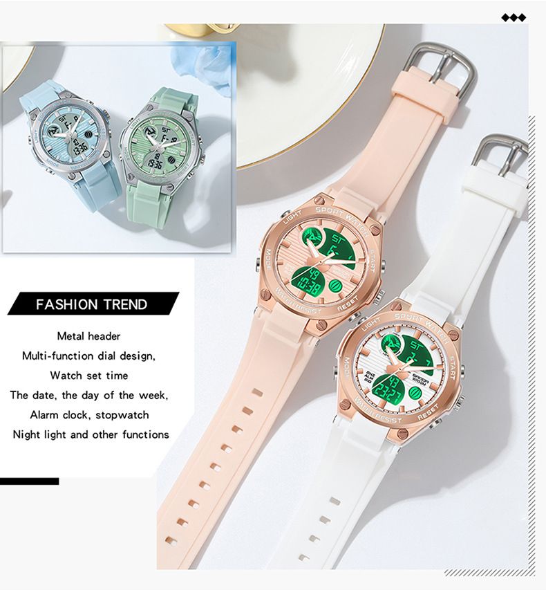 Multifunctional Sports Watch With LED Display, Waterproof, Shock Resistant, Design For Outdoor, Casual, And Daily Use Couple Student Electronic Watch_voghion.com