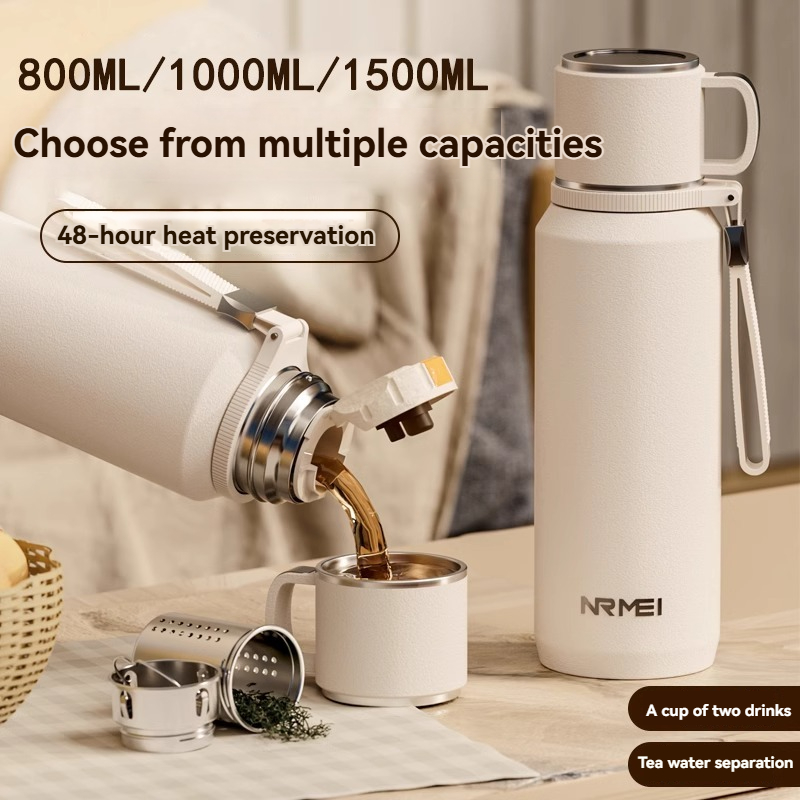 EcoSmart 1,5-l-Thermosflasche – 24-Stunden-Wärme-/Kälte-Aufbewahrungsflasche_voghion.com