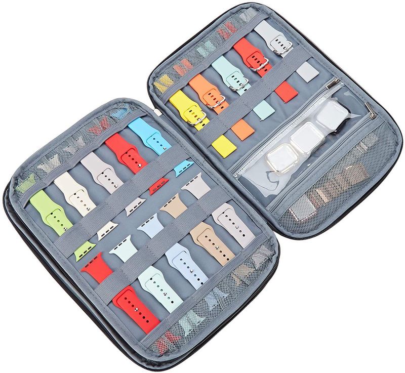 Long Watch Band Storage Case - Portable Organizer Pouch For Multiple Watch Straps Durable Ant Cloth Material_voghion.com