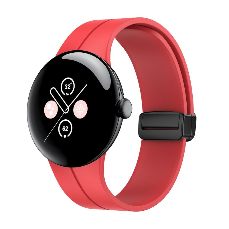 Uhrenarmband für Google G2, magnetische Faltschließe, modisches Silikonarmband_voghion.com