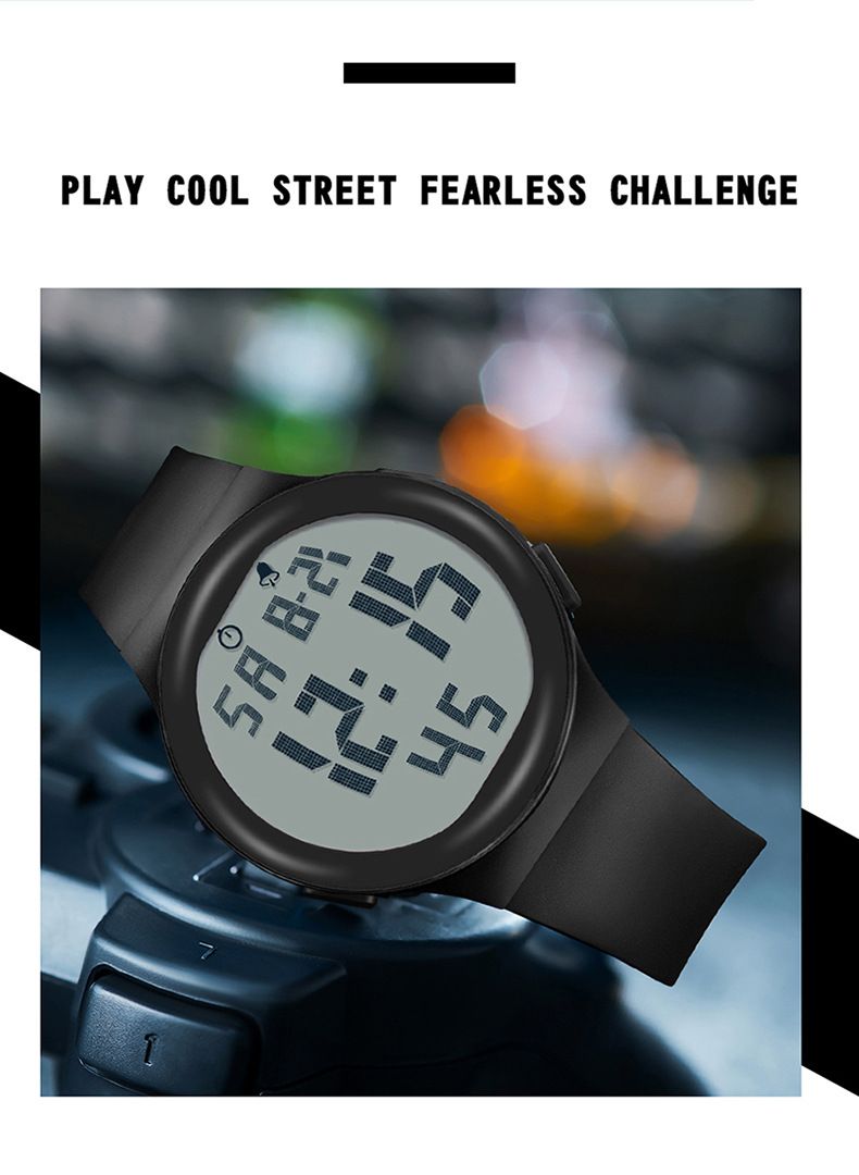 Digital Sports Watch For Men – 50M Waterproof, LED Backlight, Day & Date Display – Lightweight TPU Strap Student Watch Sports Watch_voghion.com