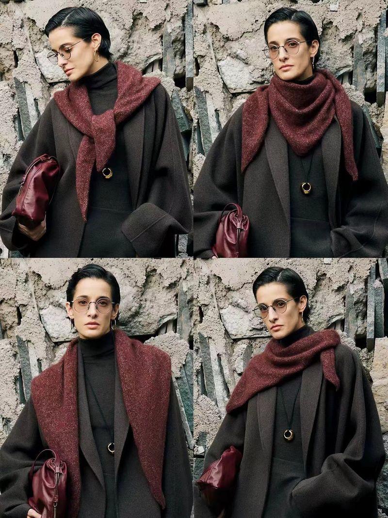 2025 Winter New High-End Hundred Lazy Wind Casual Mehrschichtiger Strickschal Wolle Damen Warmer Schal_voghion.com