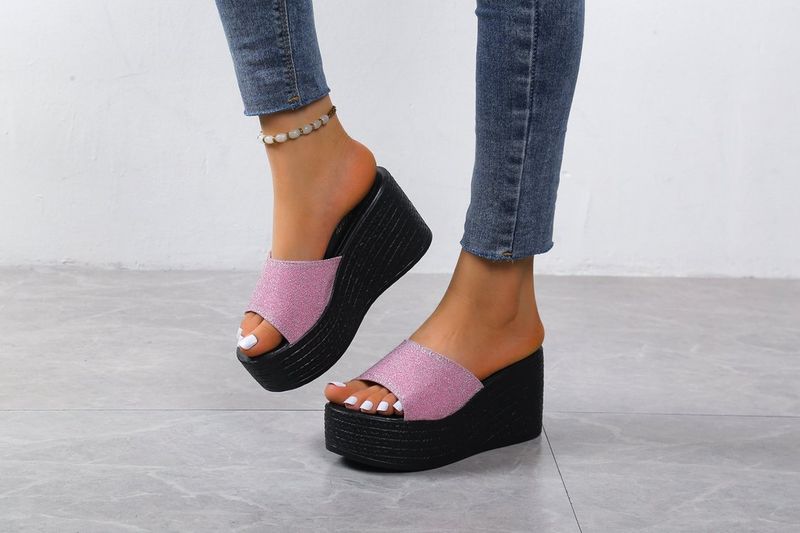 Slipper Muffin Dames Vis Mond Open-teen Plus Size Wedge Hak Platform Flip-flops_voghion.com