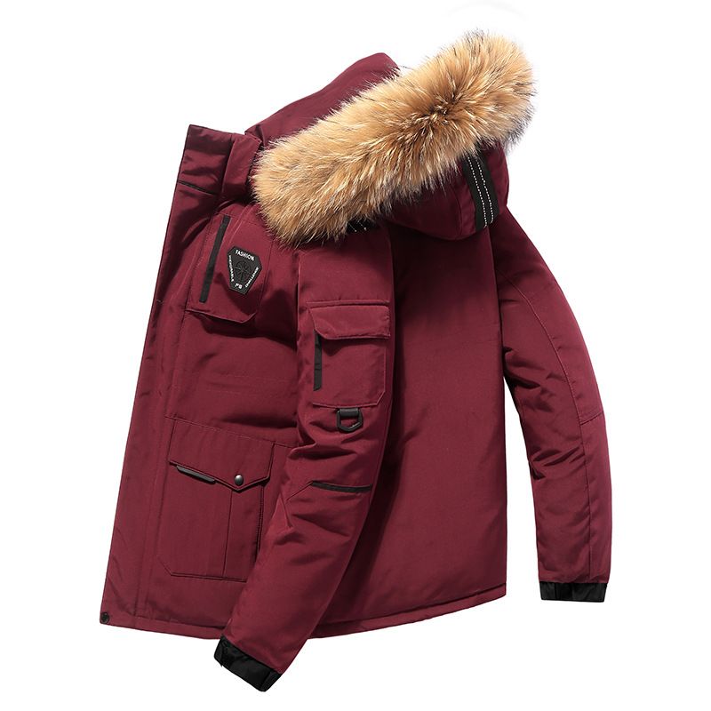 Trendiga arbetskläder, vinterjacka för ungdomar, förtjockad koreansk version, löpardunjacka för män_voghion.com