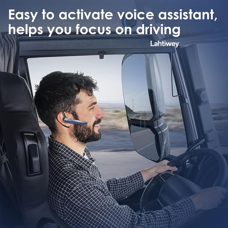 Auricolare Bluetooth Lahtiwey con doppio microfono antirumore per chiamate in vivavoce, auricolare wireless Bluetooth 5.3 con_voghion.com