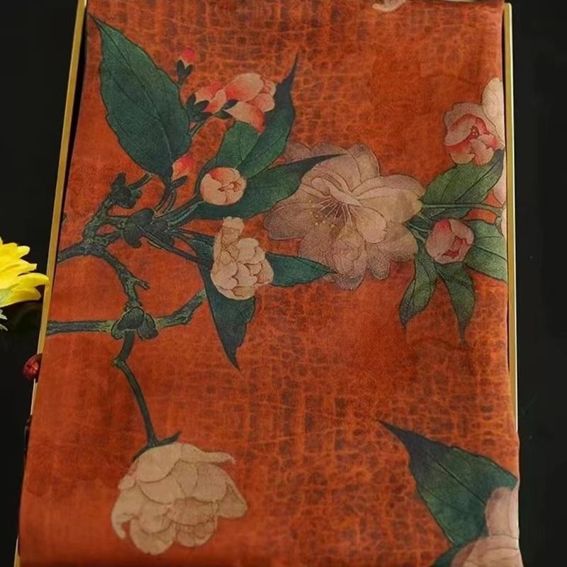 Neue Xiangyun-Seide für Damen, modischer, doppelseitiger, zweifarbiger, geblümter, langer Sonnenschutzschal/Nackenwärmer (Modell 2024)_voghion.com