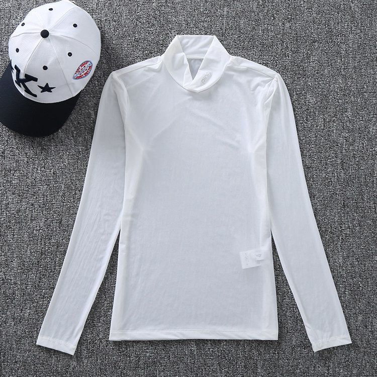 Cool Running Hoge kraag Lange mouwen Slanke pasvorm En snel drogende zonbeschermende kleding_voghion.com