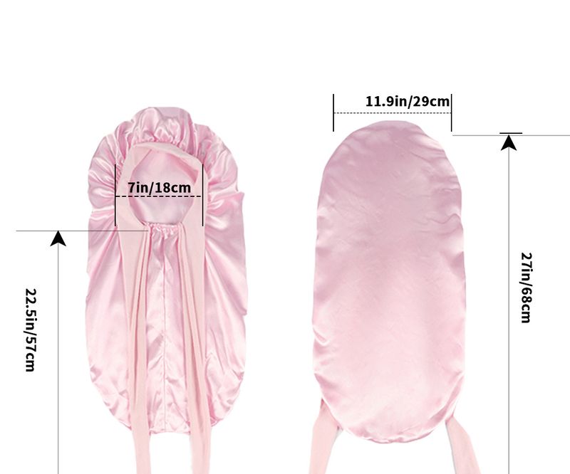 Damen-Nachtmütze aus hochelastischem, langem Satin-Schlauch, neue Kopftuchmütze mit Fliege, Schönheits-Dauerwellen-Haarpflege-Kappe_voghion.com