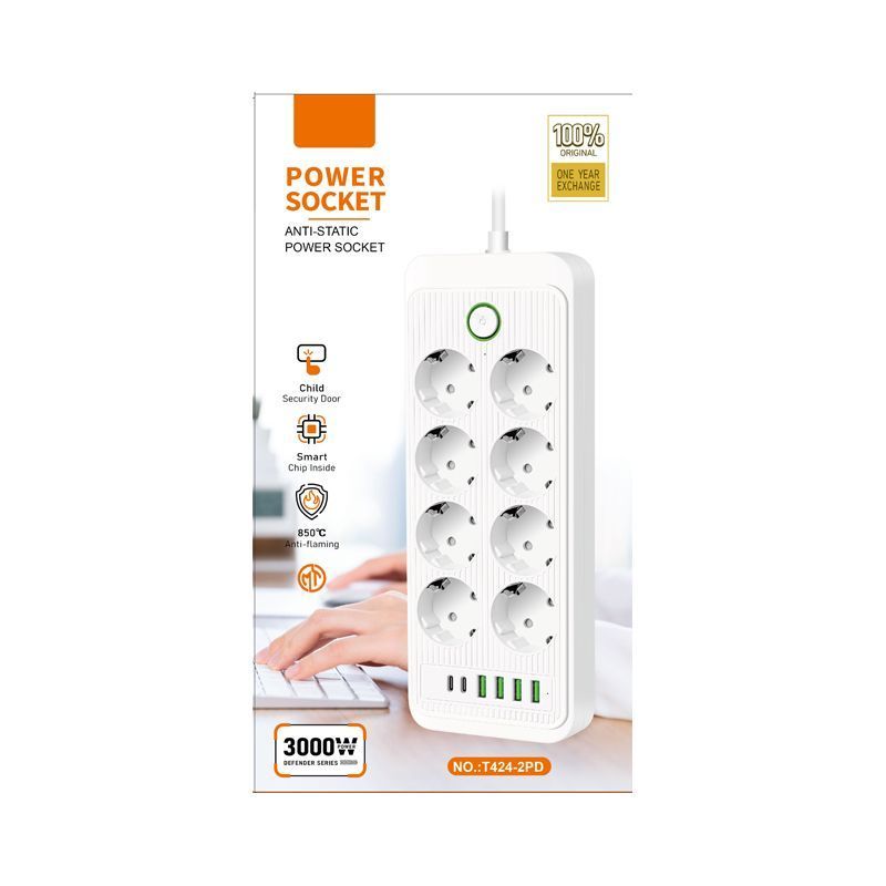 European Round Head German Standard Conversion High Power Strip Korean Russian USB Socket_voghion.com