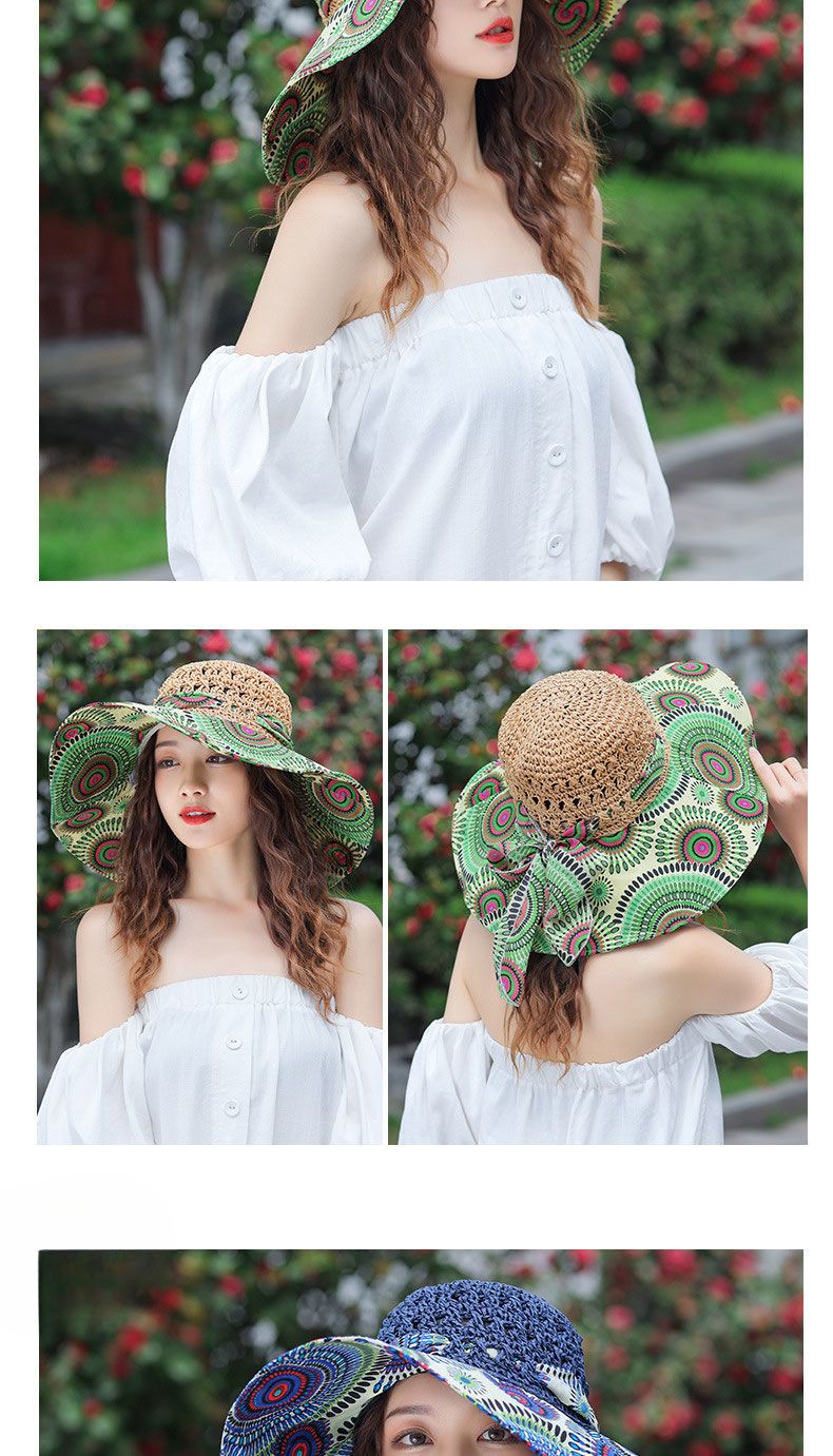 Vielseitiger Strohschutzhut für Damen, breite Krempe, koreanischer Stil, für Urlaub und Reisen, Sonnenschutz_voghion.com