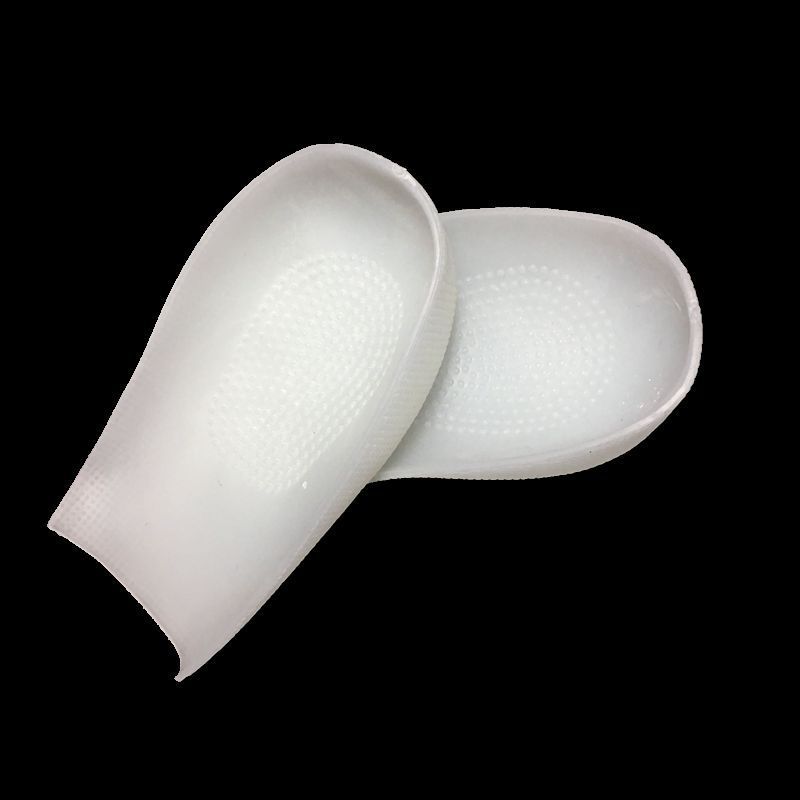 Çorapta Boy Arttırıcı Tabanlıklar Silikon Görünmez Boy Arttırıcı Pedler Beyaz Elastik_voghion.com