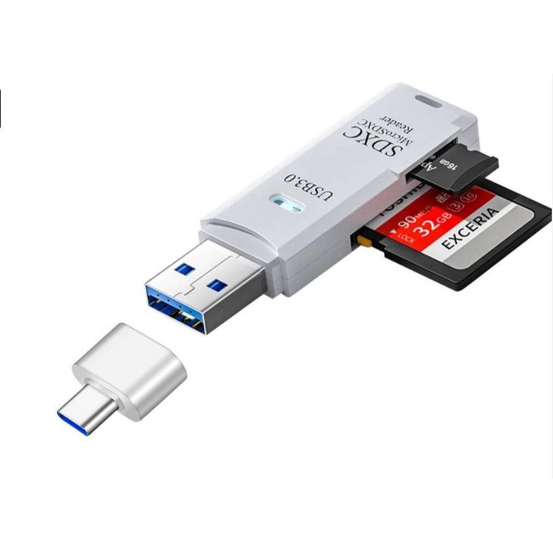USB 3.0-Lesegerät für DSLR-Kamera, SD-TF-Speicherkarte, kompatibel mit Android-Computer, Handy, Autohalterung, 2-in-1_voghion.com