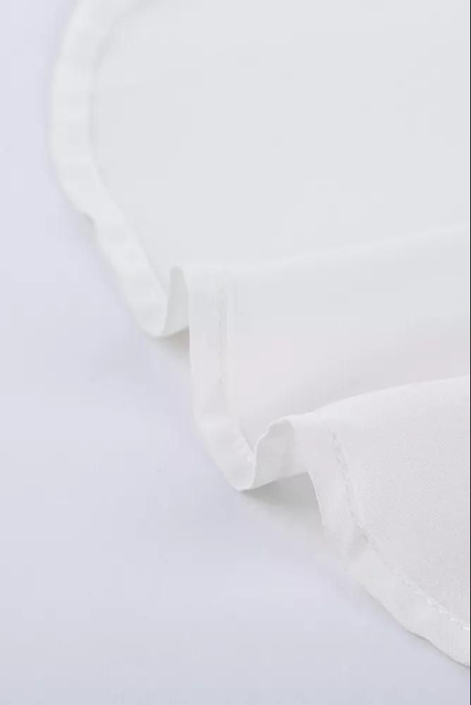 Abbigliamento da donna, camicia estiva in chiffon con bottoni e annodamenti, scollo a V, top da donna con volant e maniche corte_voghion.com