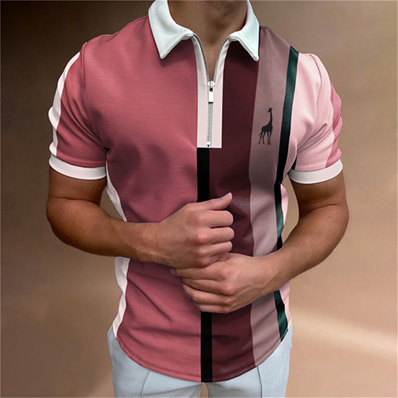 T-shirt girocollo a maniche corte 3D casual da uomo Felpa con logo della moda della polo_voghion.com
