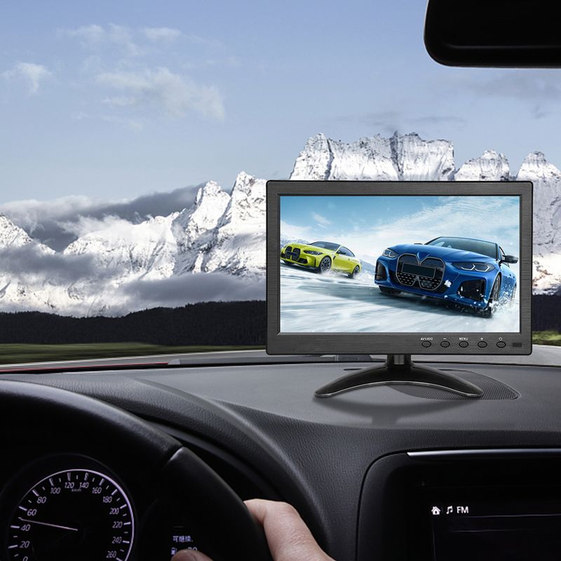 Monitor secondario per telecamera di backup USB BNC con schermo LCD a colori da 10,1 pollici compatibile con HDMI con ingresso AV VGA per TV e computer_voghion.com