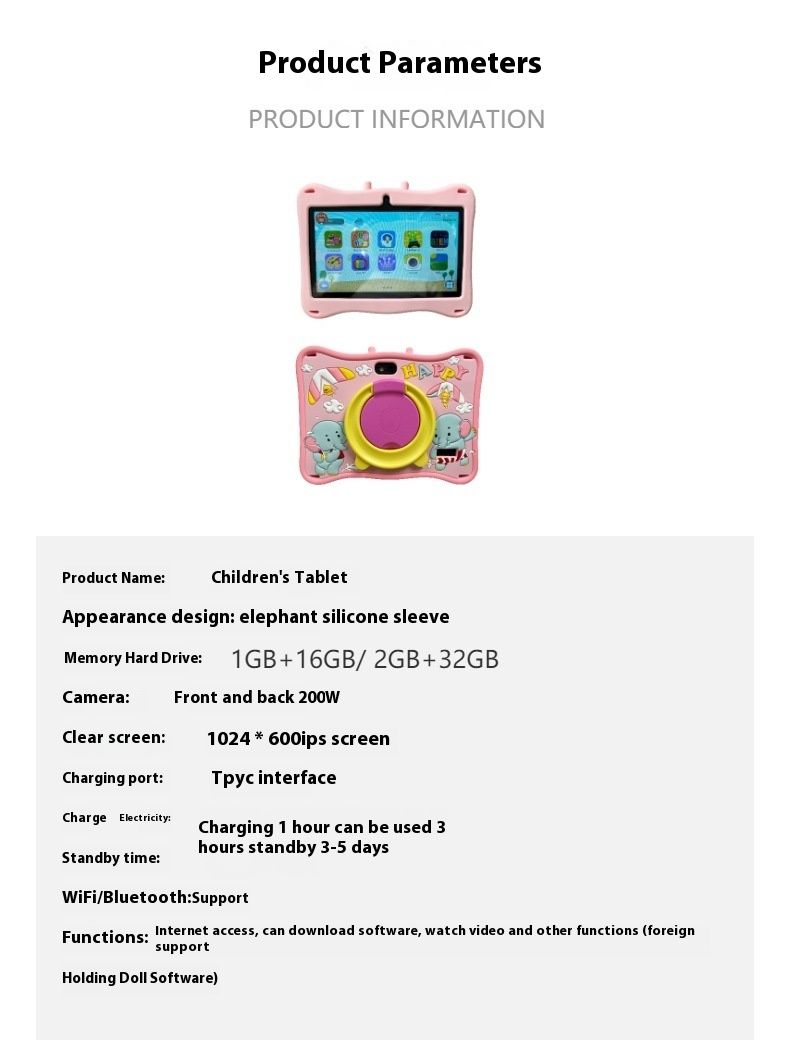 Duurzame 7-inch gaming-kindertablet en studententablet-pc_voghion.com