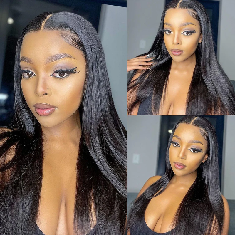 30 32 Inch Bone Straight Glueless Wear and Go Wig 180% Cheap V Part 100% Human Hair Wigs for Women On Sale_voghion.com