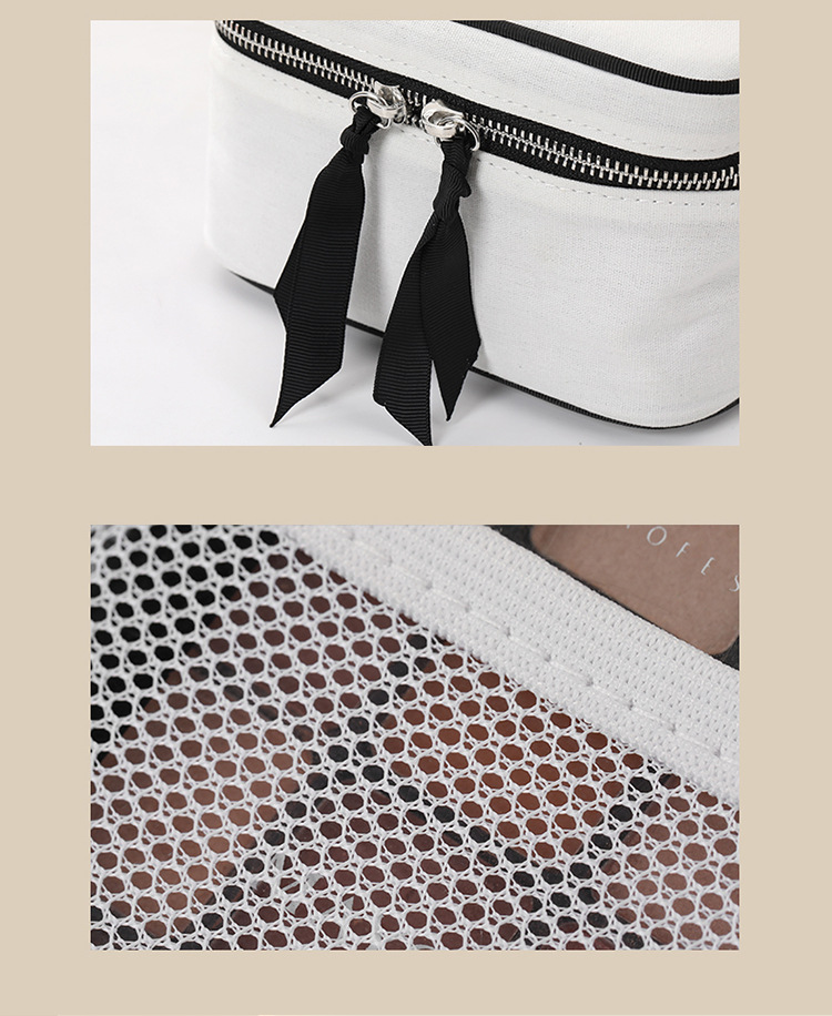 P.TRAVEL Travel New Large-capacity Makeup Storage Bag Pure Cotton Canvas waterproof light luxury girl simple_voghion.com