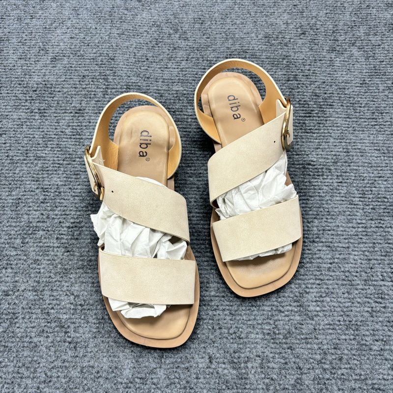 Flat Bottomed Shoes With Buckle And Round Toe Casual Women's Sandals_voghion.com