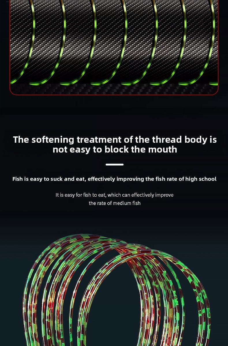 Slippery Road Sea Rod Nylon Soft Speckled Main Fishing Line Tension Sub-line_voghion.com