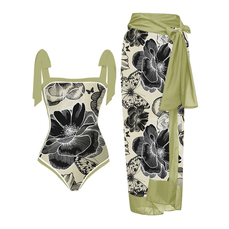 Vêtements pour femmes Maillot de bain une pièce conservateur couvrant le ventre Vacances Plage Source chaude Maillot de bain à manches courtes Bikini Bikini rétro_voghion.com