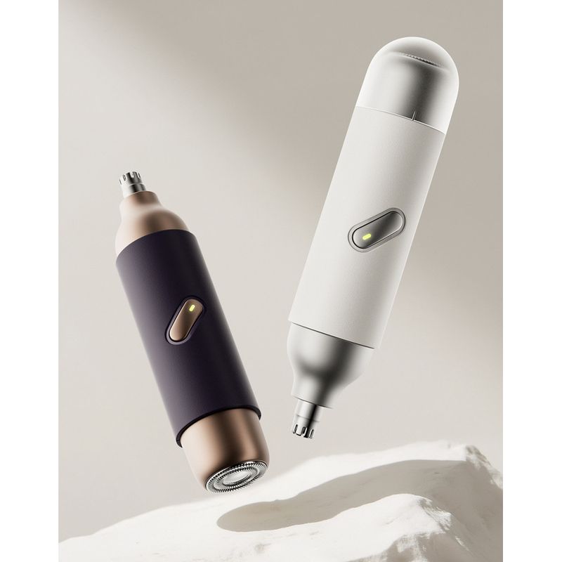K007 Two-in-One Electric Nose Hair Trimmer Portable Mini Multi-Functional Double-Headed Shaver_voghion.com