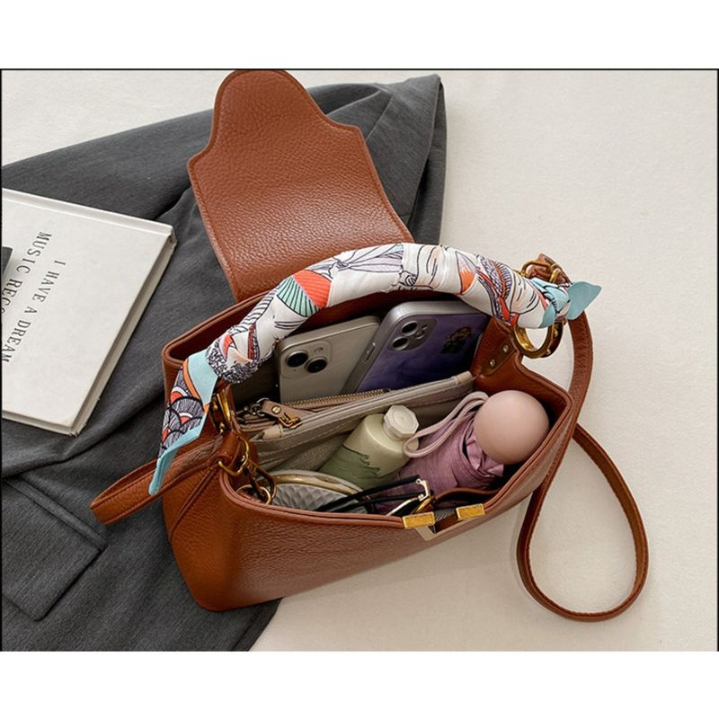 2024 Neue Lychee Vee Intarsien Gold Rand Tote Leichte Handtasche Einzelne Schulter Crossbody Große Kapazität Damen Tasche_voghion.com