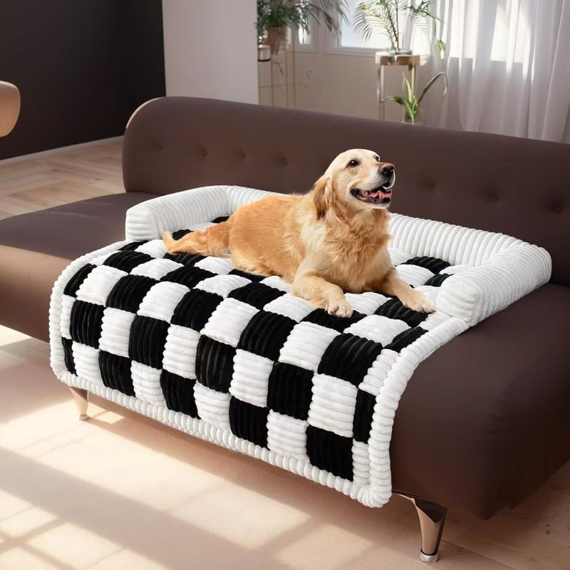 Thickened Plush Large Sleeping Dog Bed Pet Supplies Warm Mat_voghion.com