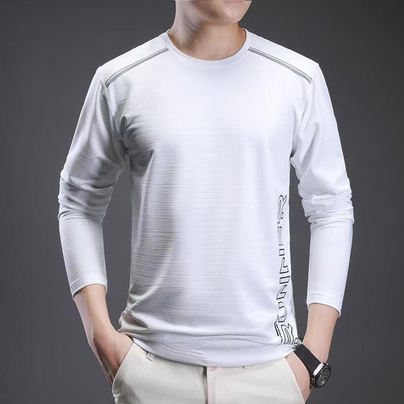 Long sleeved T-shirt for leisure, sports, fitness, high elasticity, quick drying top_voghion.com