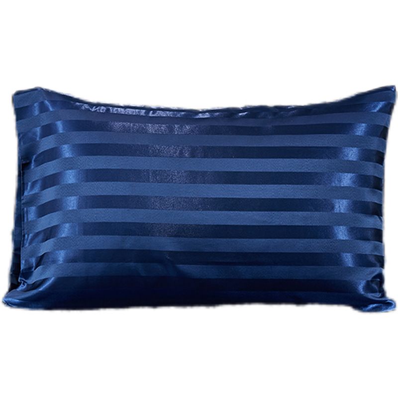 Kissenbezug-Set mit Satinstreifen – luxuriöser Satin-Kissenbezug mit Hotelverschluss (seidenweich, knitterfrei, Queen-Size, 2er-Pack, Weiß und Gold)_voghion.com