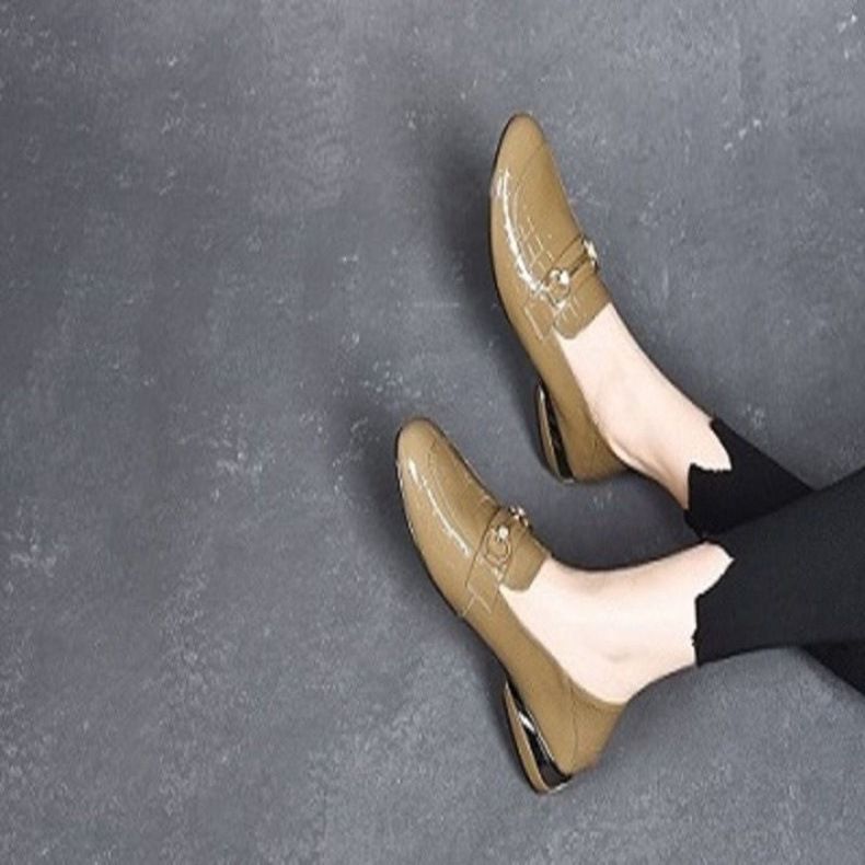 British Style Small For Women's Spring And Autumn Single Shoes 2025 New Winter Versatile Patent Leather Round Toe_voghion.com