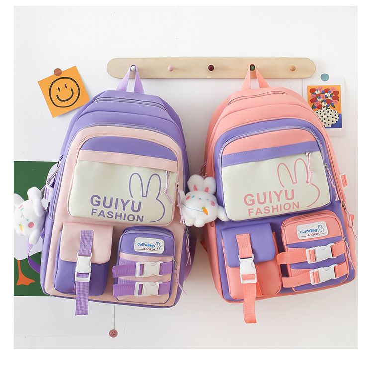 Set di zaini per bambini - Zaino scolastico leggero con design a cartoni animati, set da 5 pezzi per ragazzi e ragazze, tessuto Oxford traspirante_voghion.com