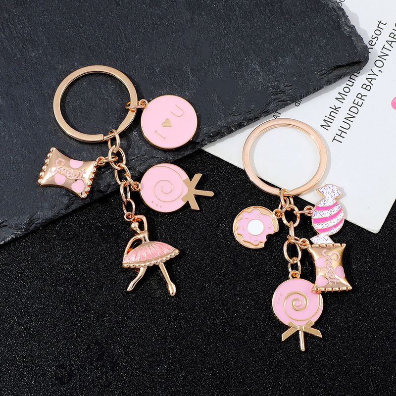 Heißer Verkauf Charming Rosa Ballerina Keychain Nette Metall Auto & Tasche Anhänger Geschenk_voghion.com