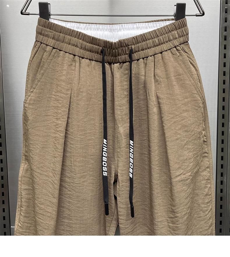 Men's Clothing 2024 Summer New Cotton and Linen Ultra thin Casual Pants Men's Breathable Drape Pants Trendy Loose Harem Carrot Pants_voghion.com