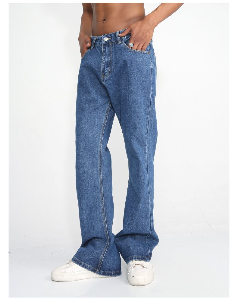 EF JEANS | 2023 Neuheit, Gerade Vielseitige Einfarbige Jeans, Für Damen Und Herren Gleich, Nicht Elastisch, Leicht Gezogen Dunkelblau_voghion.com