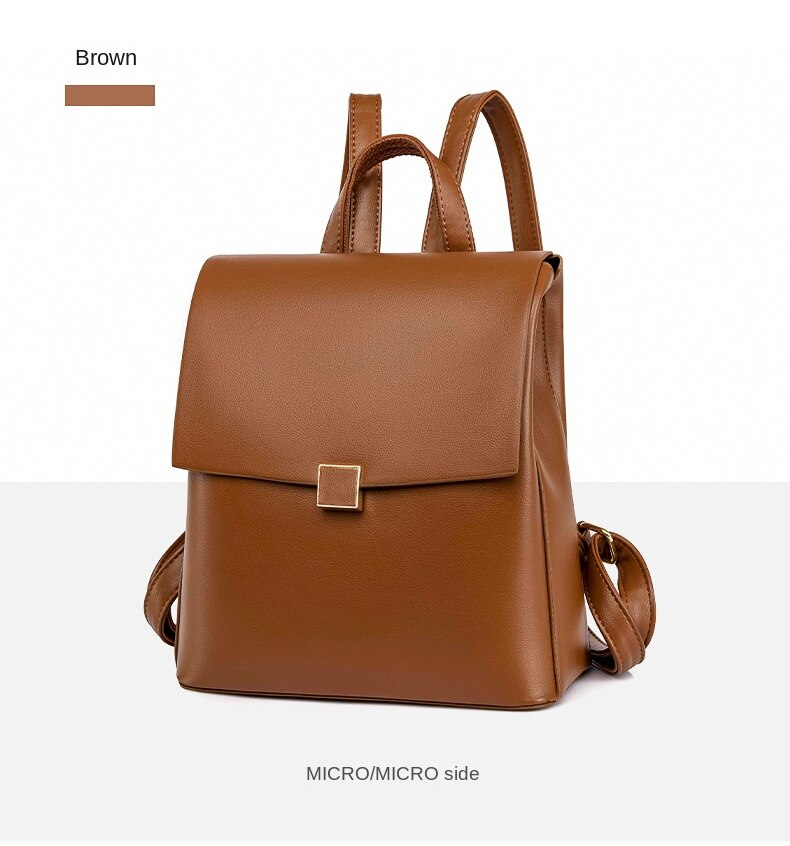 New Leather Backpack Women's Versatile Backpack Travel Leisure Soft Leather Women's Backpack Selection_voghion.com