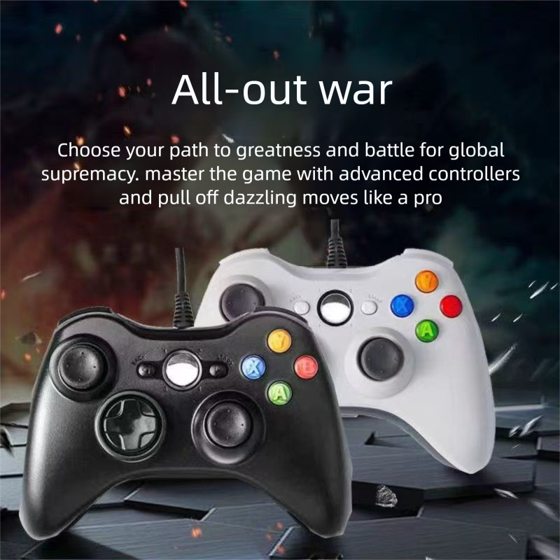 Controller di gioco con vibrazione per PC/computer P3/console P3 con cavo USB 360_voghion.com