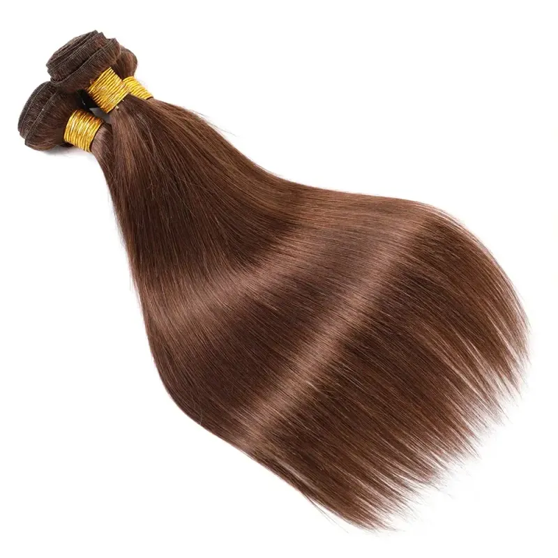 Bundle di capelli umani color cioccolato, colore 4, bundle di capelli lisci vergini brasiliani_voghion.com