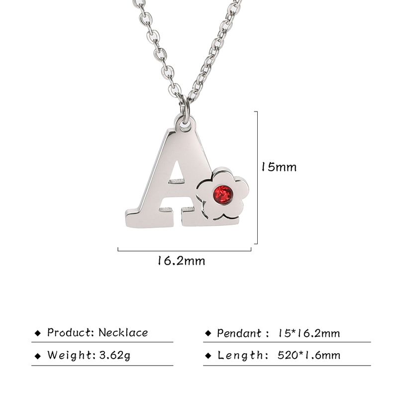Collar con inicial de acero inoxidable con letras mayúsculas de cristal Skyrim para mujer, colgante con alfabeto A-Z, gargantilla, tendencia 2024_voghion.com