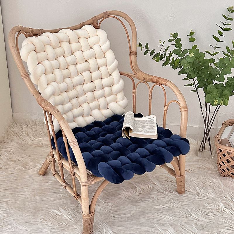 Garden Net Red Home Living Room Decoration Sofa Pillow Bedside Solid Color Hand Woven Cushion_voghion.com