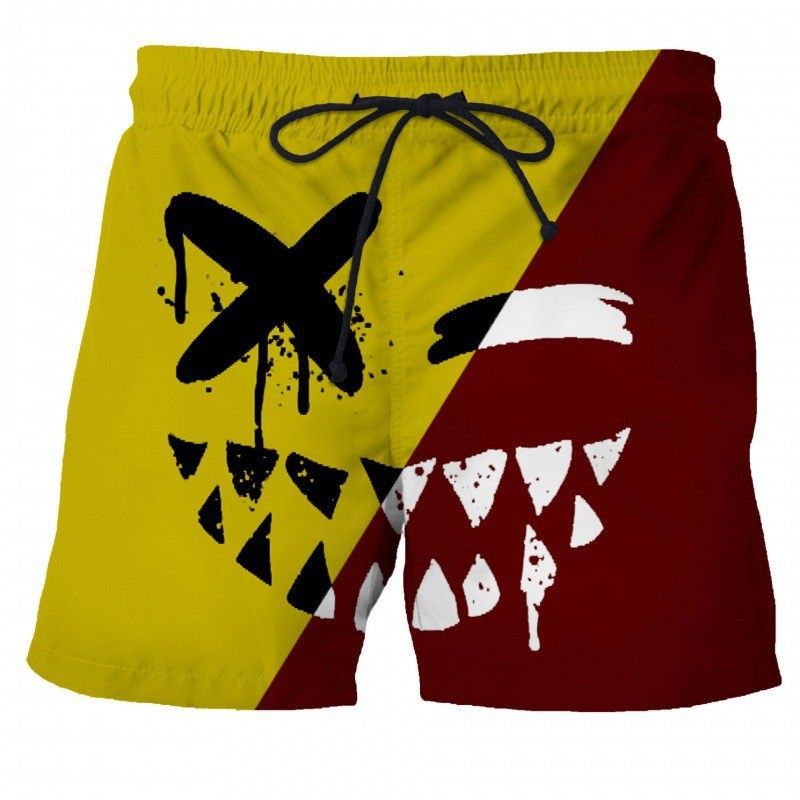 Premium Products Men's 3D With Personalized Smiling Face XX Pattern Summer Casual Men's Shorts_voghion.com